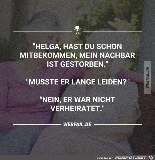 Nachbar gestorben