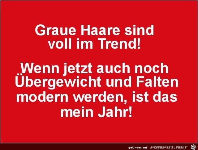 graue Haare sind voll im Trend