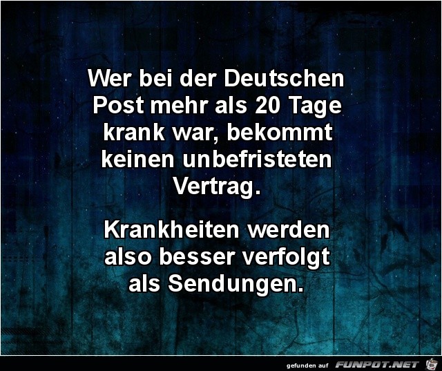 20 Tage krank 20 Tage krank
