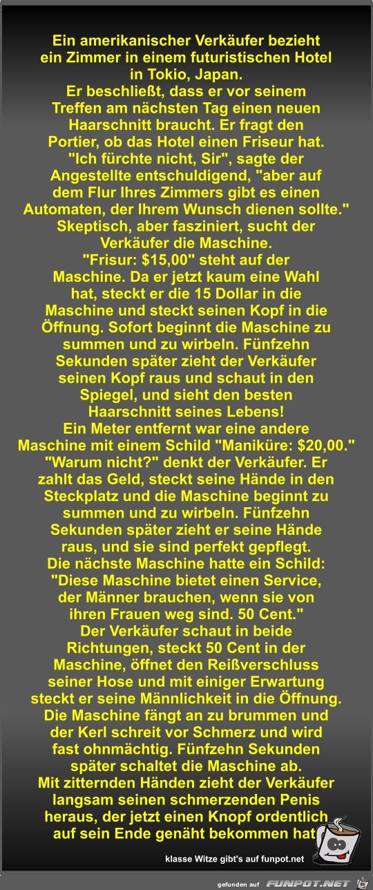 Ein amerikanischer Verkäufer bezieht ein Zimmer in einem... Ein amerikanischer Verkäufer bezieht ein Zimmer in einem...