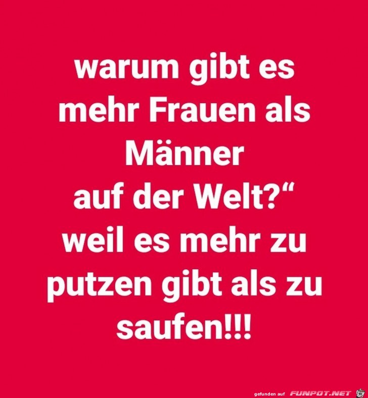 Warum gibt es mehr Frauen auf der Welt? Warum gibt es mehr Frauen auf der Welt?