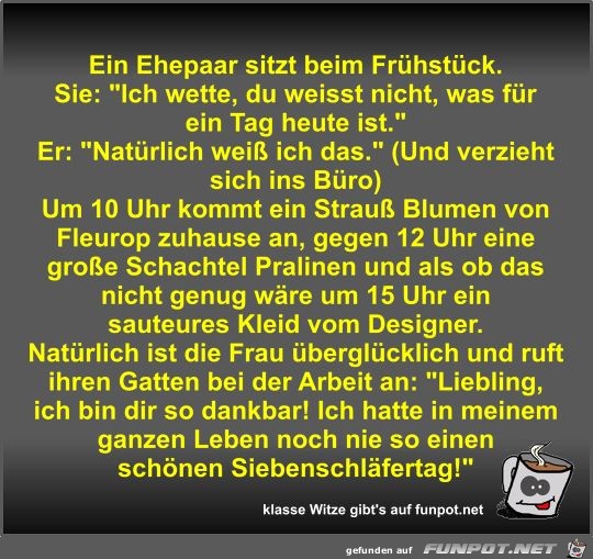 Ein Ehepaar sitzt beim Frühstück Ein Ehepaar sitzt beim Frühstück