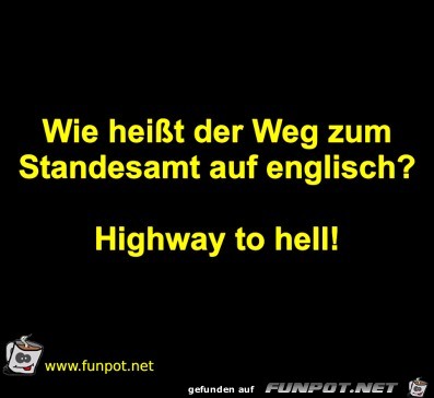 Weg zum Standesamt