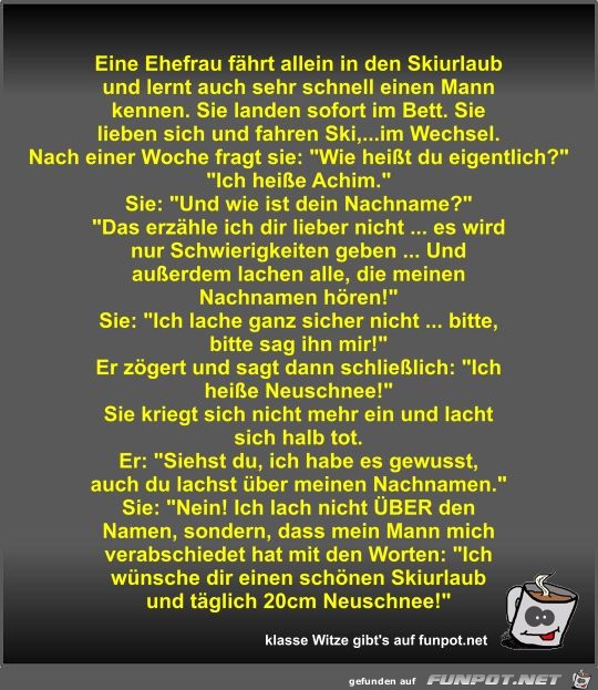 Eine Ehefrau fährt allein in den Skiurlaub und lernt auch... Eine Ehefrau fährt allein in den Skiurlaub und lernt auch...