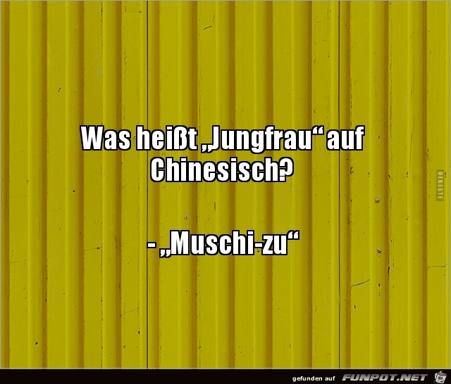 Jungfrau auf chinesisch