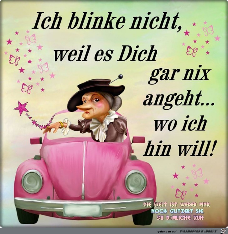 Ich blinke nicht