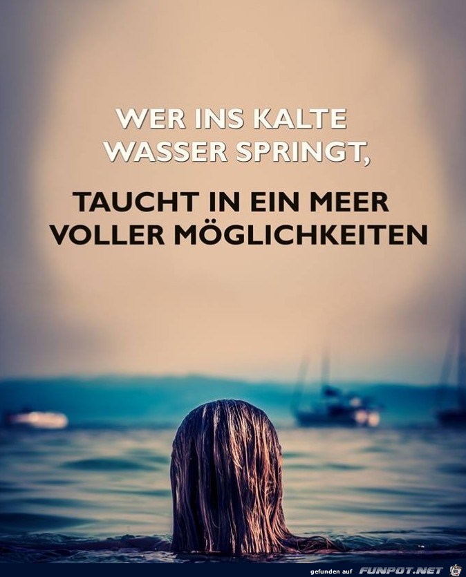 Wer ins kalte Wasser springt Wer ins kalte Wasser springt