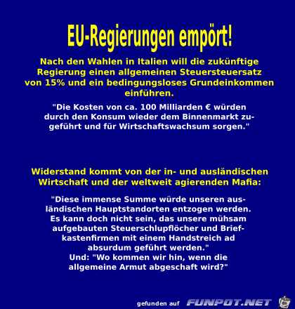 EU-Regierungen empoert EU-Regierungen empoert