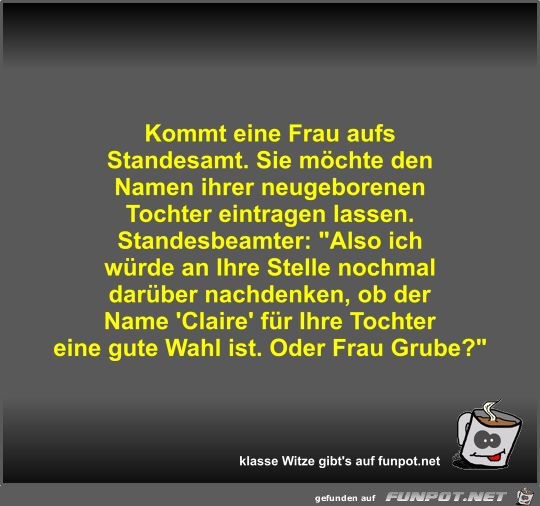 Kommt eine Frau aufs Standesamt