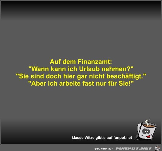 Auf dem Finanzamt