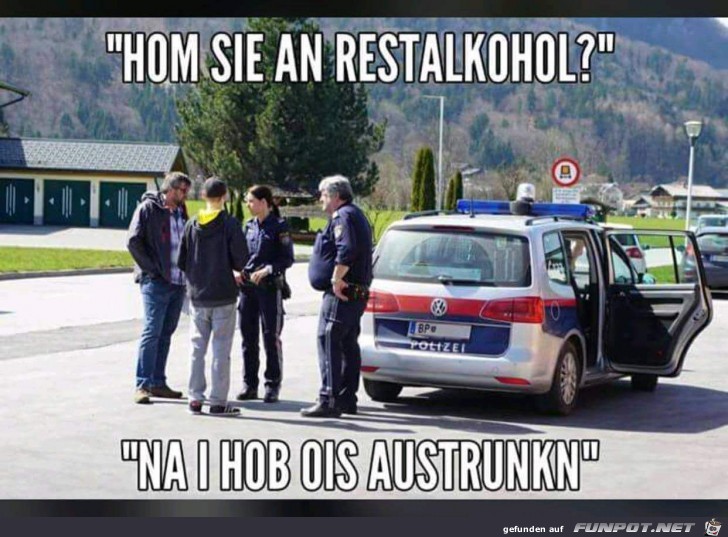 haben sie restalkohol