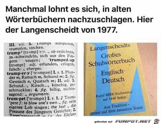 Das Nachschlagen hat sich gelohnt Das Nachschlagen hat sich gelohnt