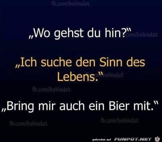 Ich suche den Sinn des Lebens Ich suche den Sinn des Lebens