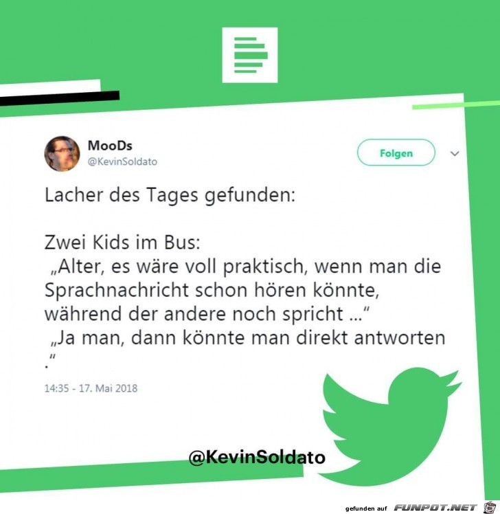 Lacher des Tages Lacher des Tages