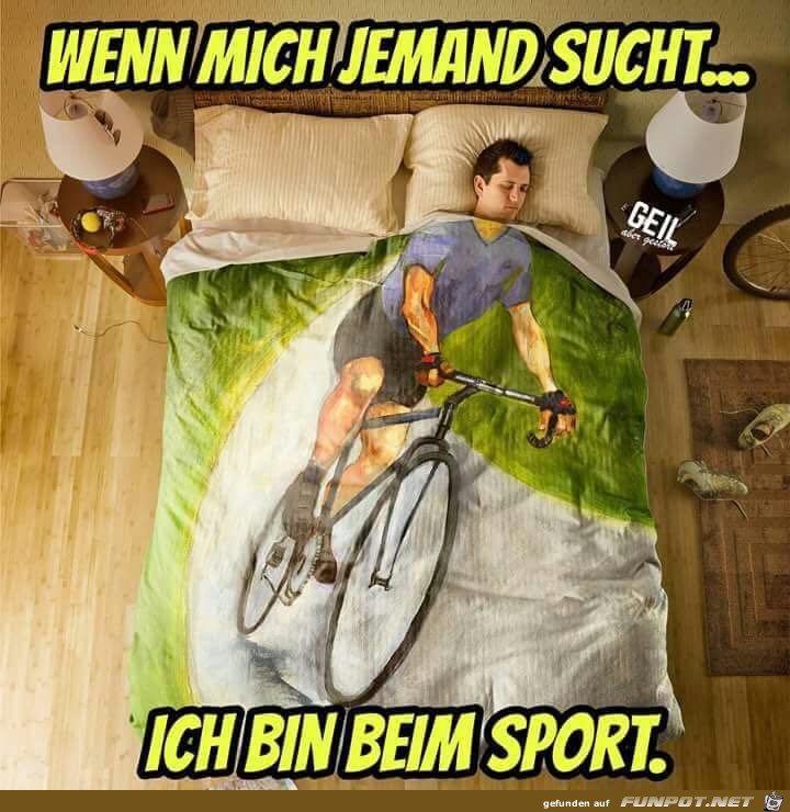 Bin beim Sport