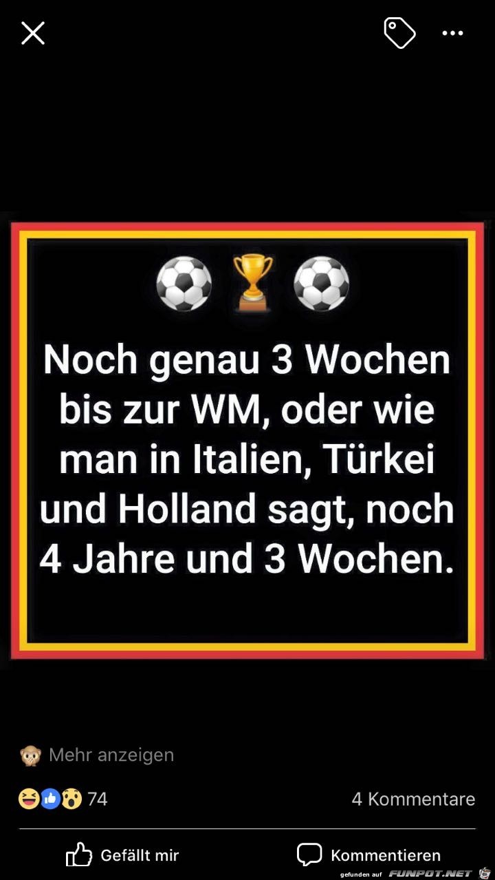 Noch 3 Wochen bis zur WM