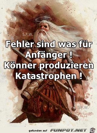 Fehler sind was fuer Anfaenger Fehler sind was fuer Anfaenger