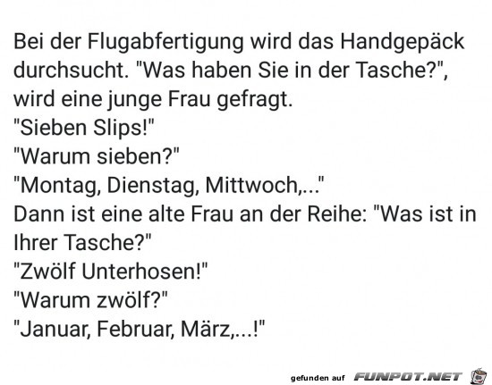 Handgepck durchsucht....