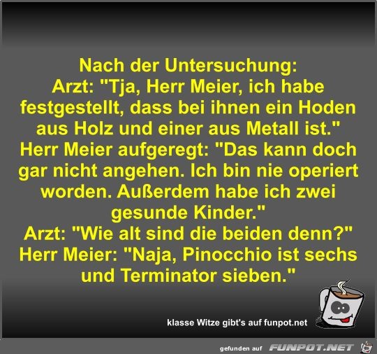 Nach der Untersuchung Nach der Untersuchung