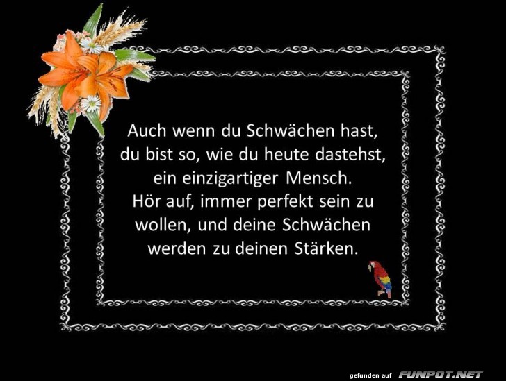 Auch wenn du Schwächen hast Auch wenn du Schwächen hast