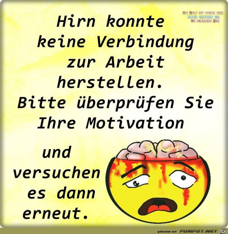 Hirn konnte keine Verbindung Hirn konnte keine Verbindung