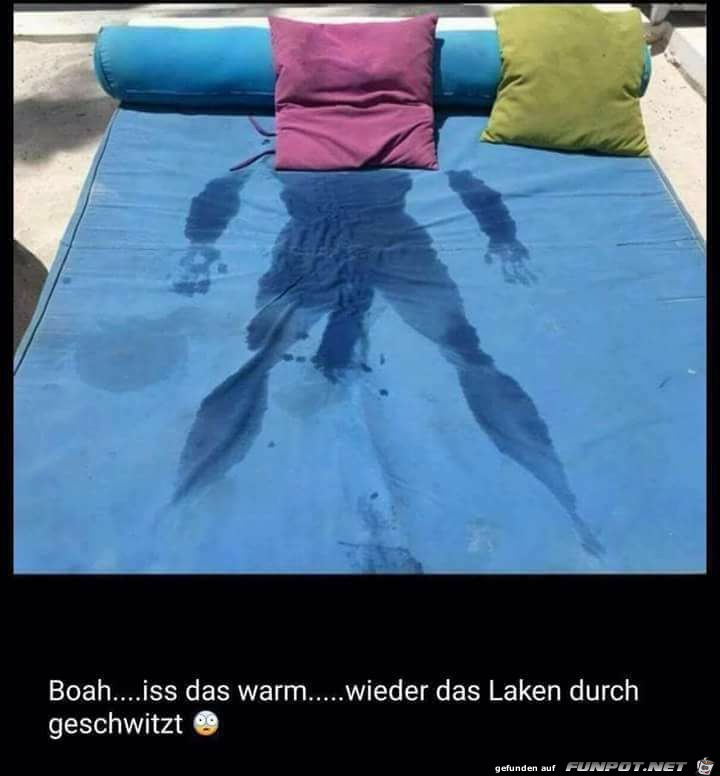 Heute Nacht war es wieder warm Heute Nacht war es wieder warm