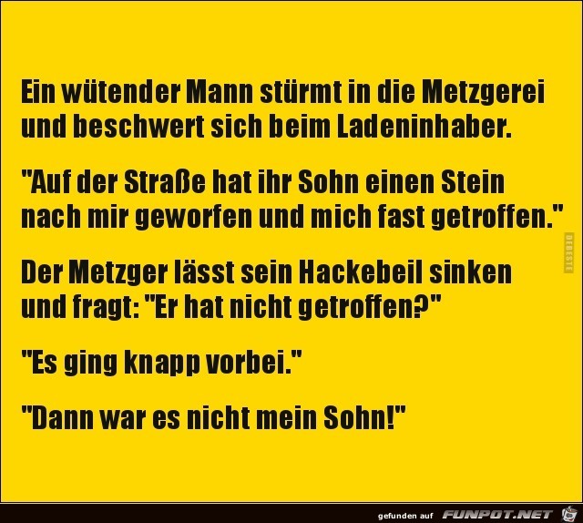 ein Mann beschwert sich...