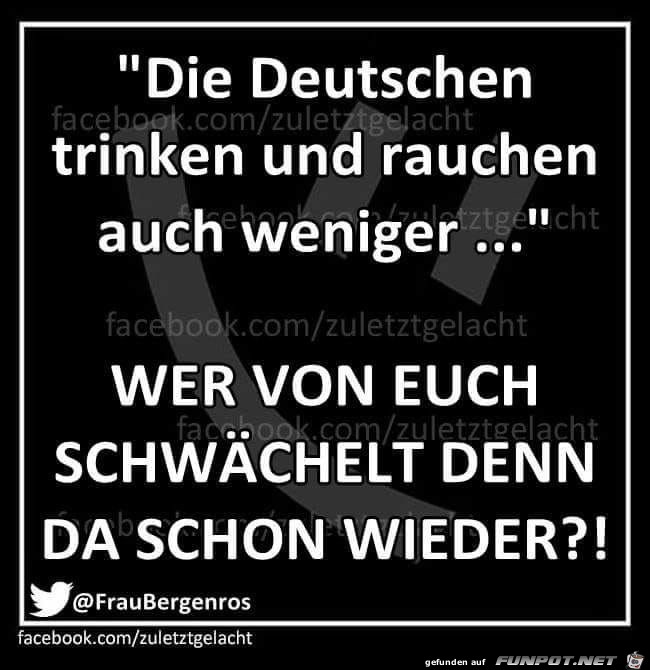 Wer schwächelt Wer schwächelt
