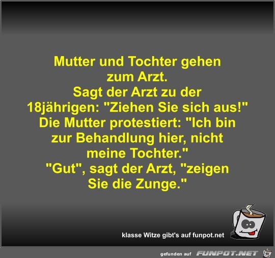 Mutter und Tochter gehen zum Arzt