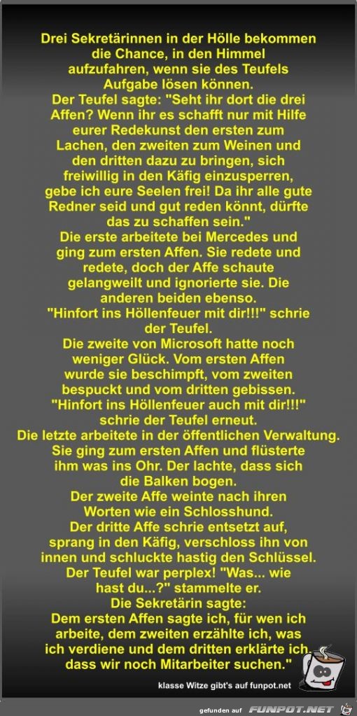 Drei Sekretärinnen in der Hölle bekommen die Chance Drei Sekretärinnen in der Hölle bekommen die Chance