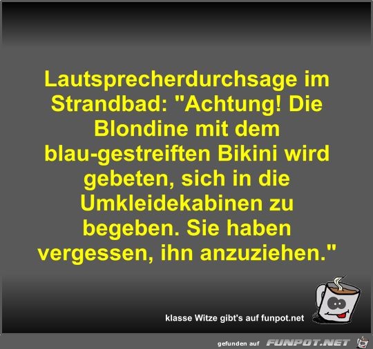 Lautsprecherdurchsage im Strandbad Lautsprecherdurchsage im Strandbad