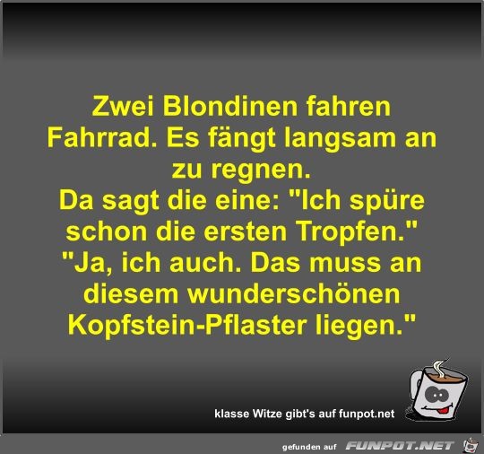 Zwei Blondinen fahren Fahrrad