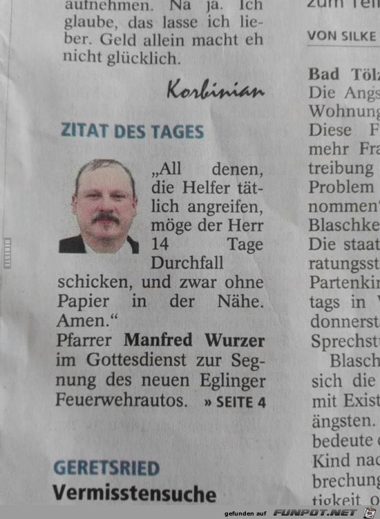 Zitat des Tages... Zitat des Tages...