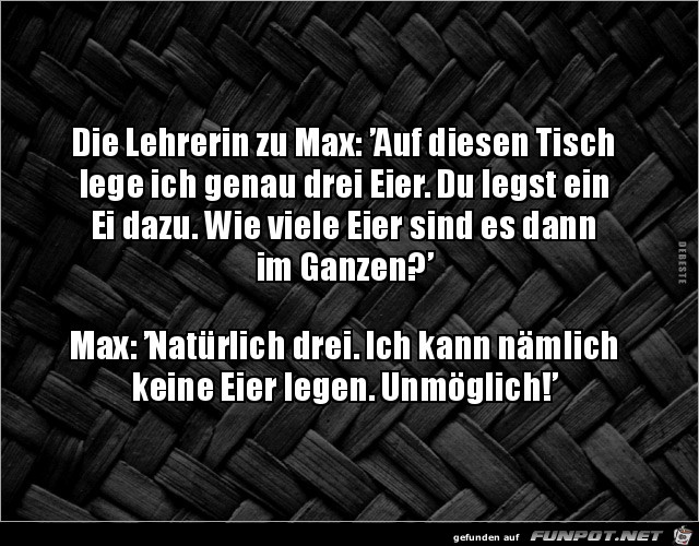 die Lehrerin zu Max