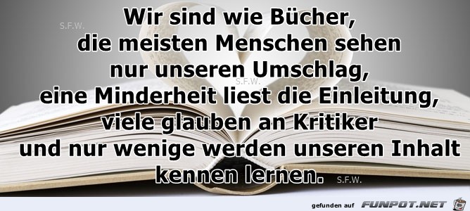 Wir sind wie Buecher Wir sind wie Buecher