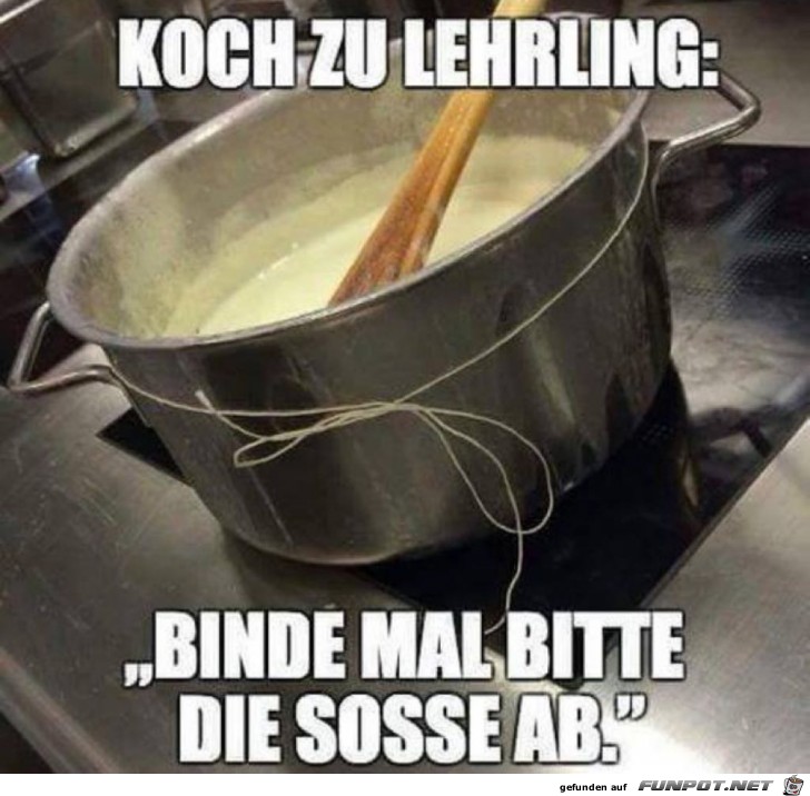 Koch zum Lehrling: