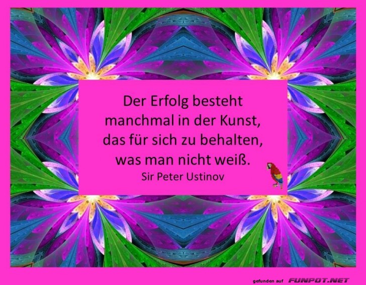 Der Erfolg besteht manchmal Der Erfolg besteht manchmal