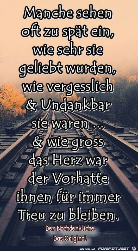 manche sehen oft zu spät ein..... manche sehen oft zu spät ein.....