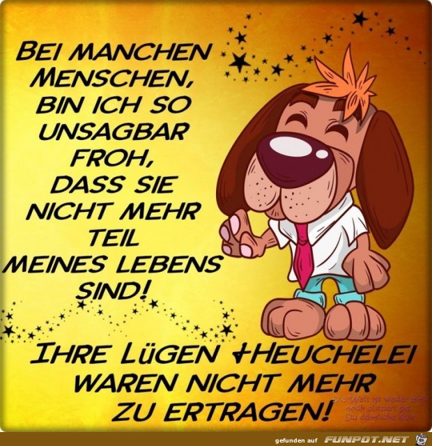 Bei manchen bin ich froh Bei manchen bin ich froh