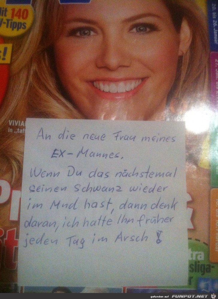 An die Frau meines Ex-Mannes An die Frau meines Ex-Mannes
