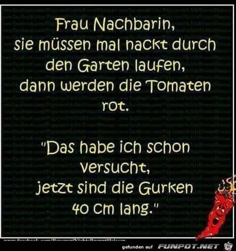 durch den Garten laufen