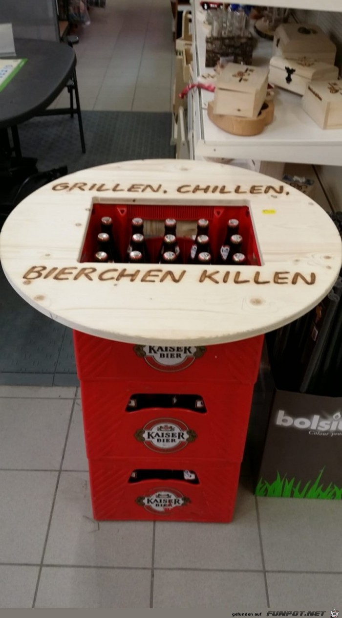 Grillen, chillen, Bierchen killen. Grillen, chillen, Bierchen killen.
