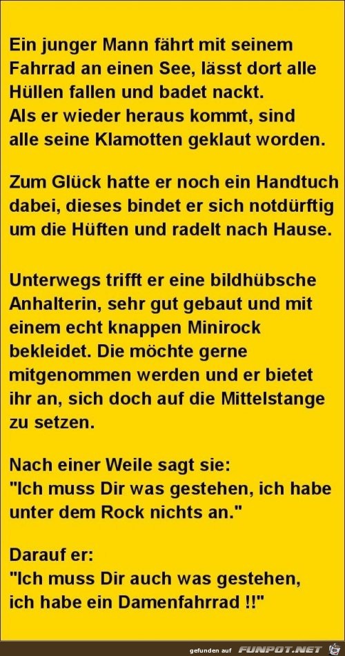 ein junger Mann fhrt mit seinem Fahrrad....