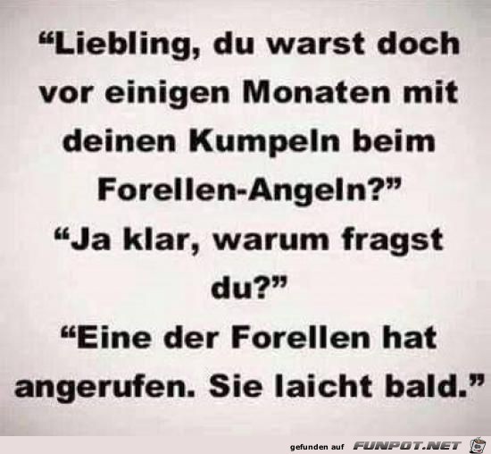 beim Forellen-Angeln....