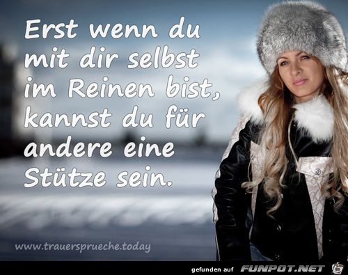 mit dir selbst im Reinen mit dir selbst im Reinen