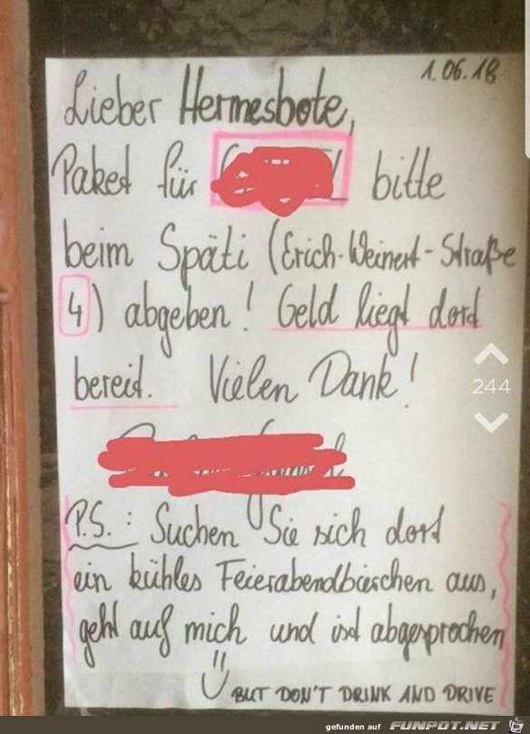 Lustiger Hinweis Lustiger Hinweis