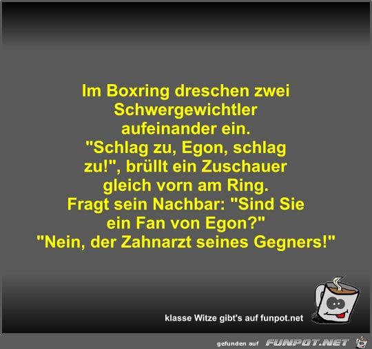 Im Boxring dreschen zwei Schwergewichtler aufeinander ein