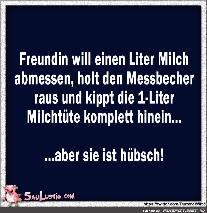 1-Liter-Milch-abmessen