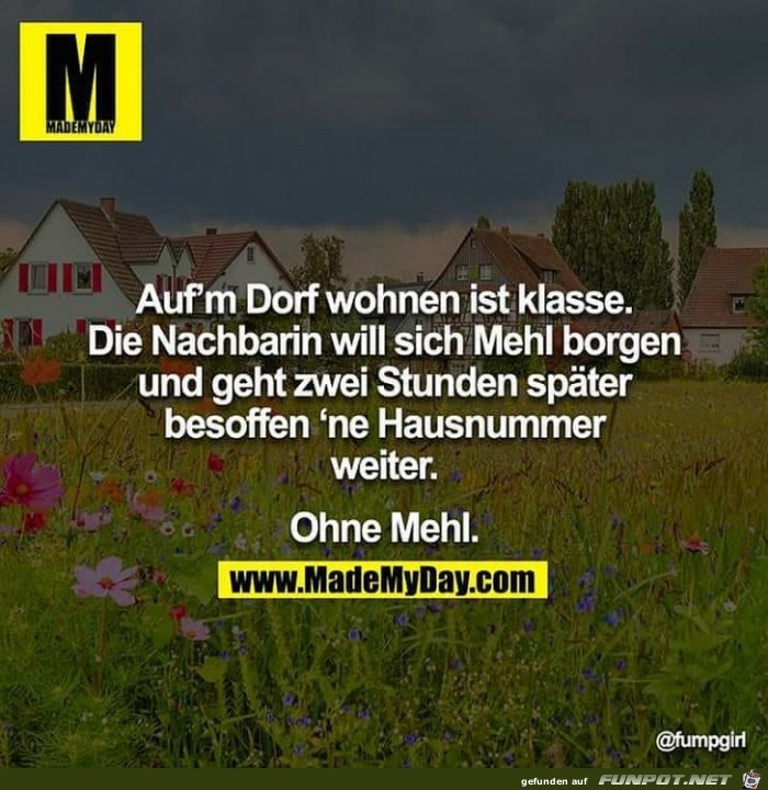 Auf dem Dorf wohnen