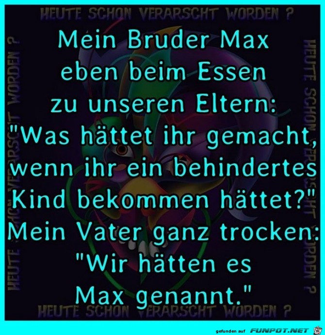 Max beim Essen